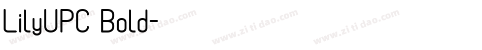 LilyUPC Bold字体转换